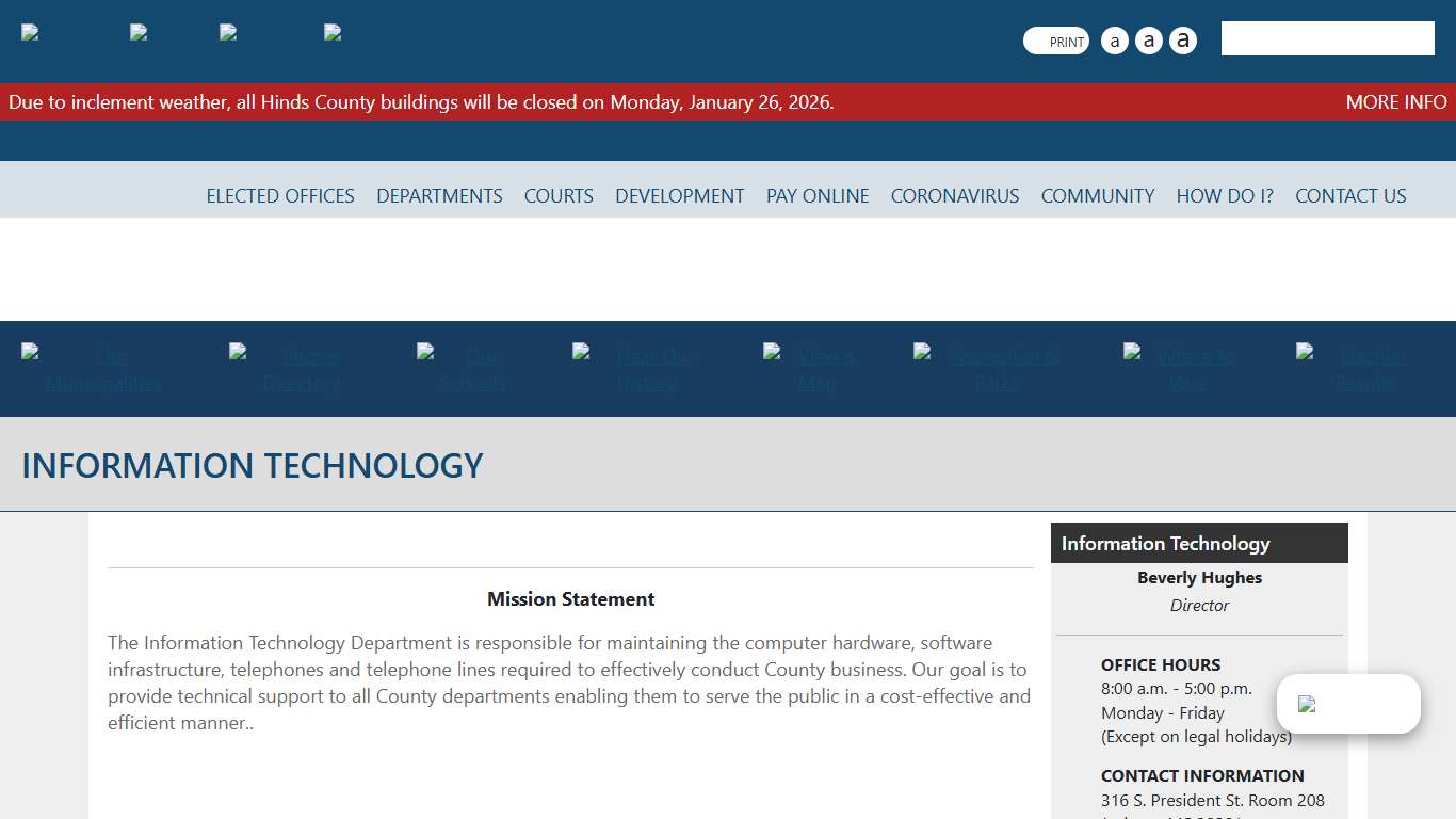 Information Technology Hinds County, Mississippi
