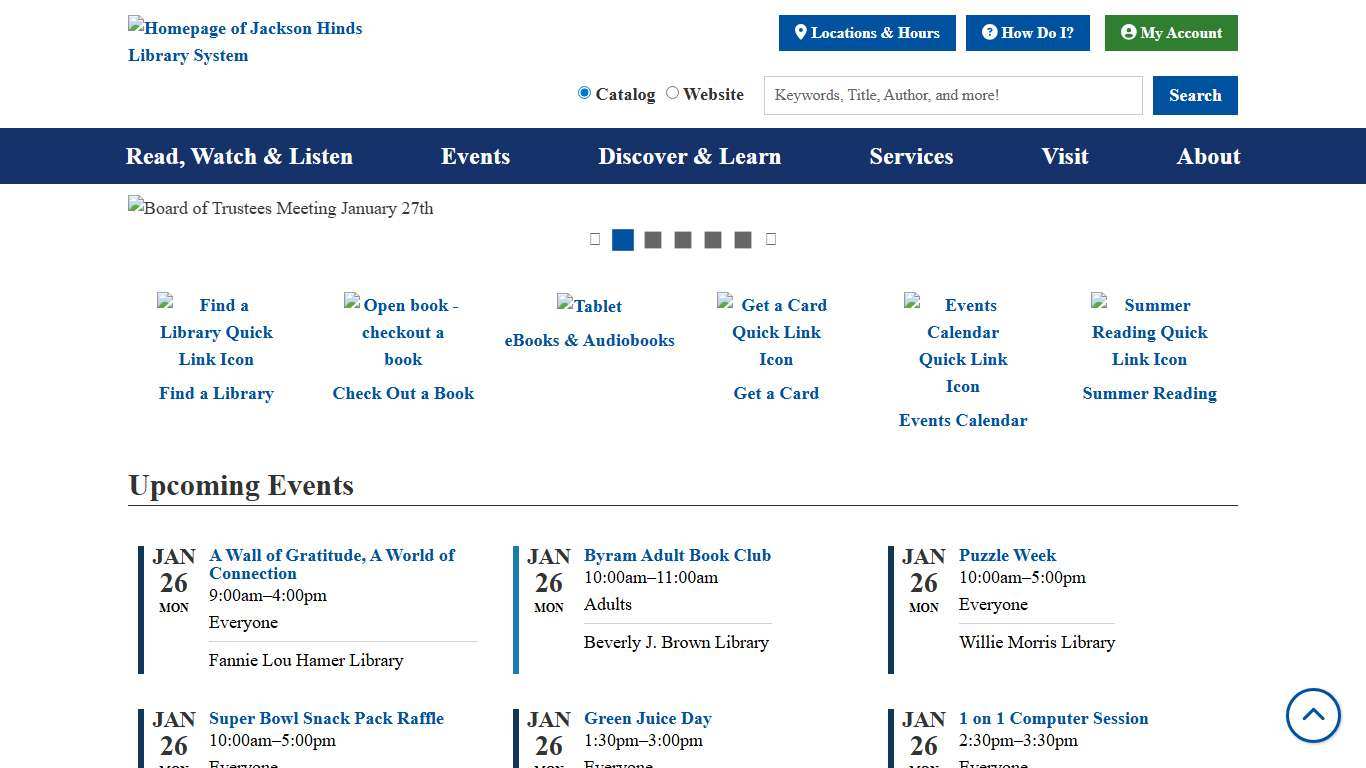 Home Jackson Hinds Library System