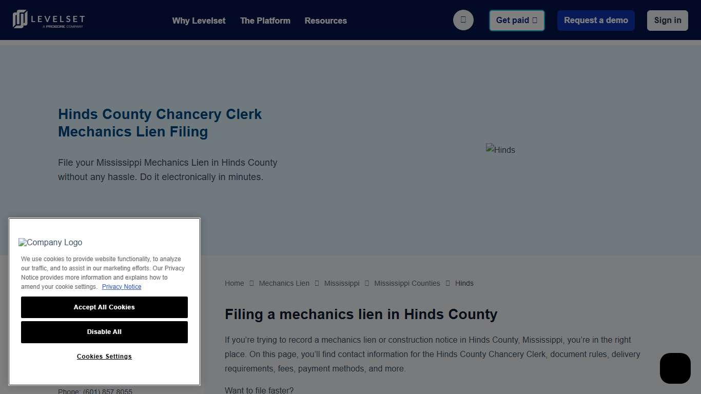 Hinds County Chancery Clerk Levelset