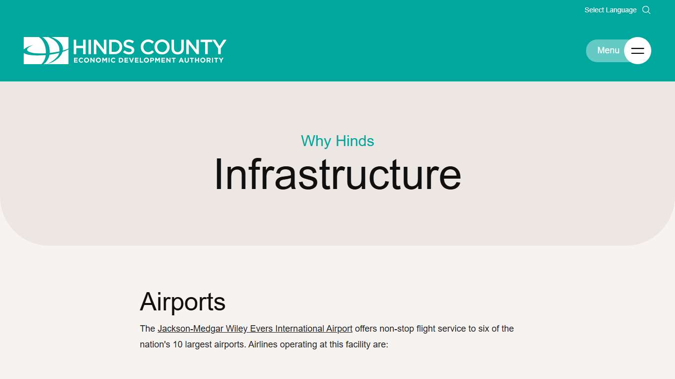 Infrastructure / Hinds County Economic Development Authority